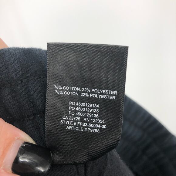 TNA Womens Cozy Fleece Perfect Sweatpants Small Black Drawstring Jogger - Picture 9 of 9